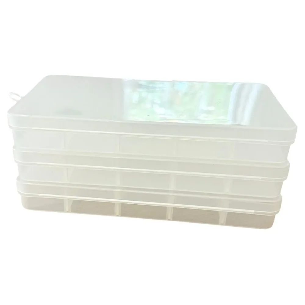 Bead Landing Small Clear Bead Craft Storage Cases SET OF 3. NEW.